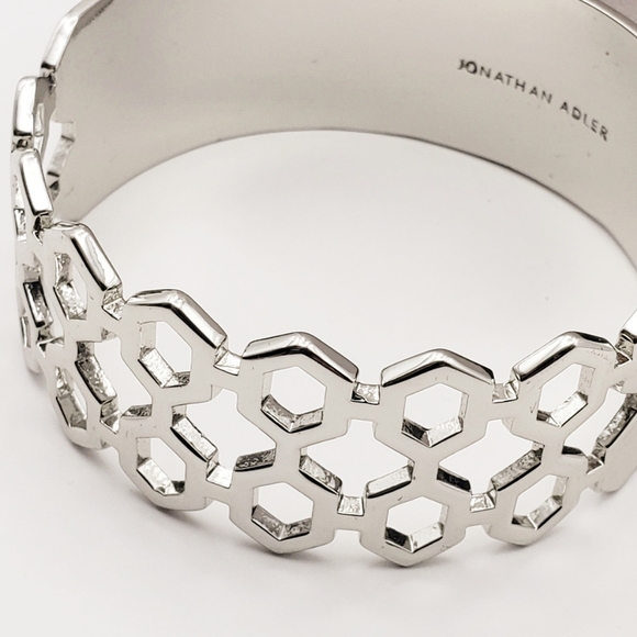 Absolutely Gorgeous Jonathan Adler Geometric Honeycomb Front Bangle - Picture 8 of 9